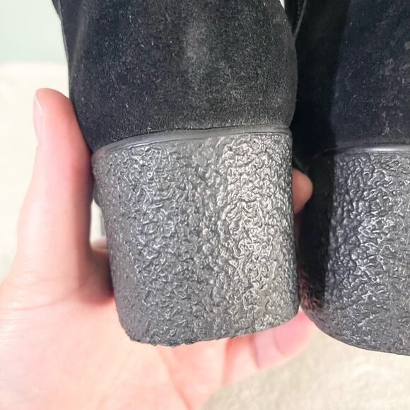 Pajar Canada Suede Shearling Lined Black Boots Size 6.5 - Picture 7 of 10